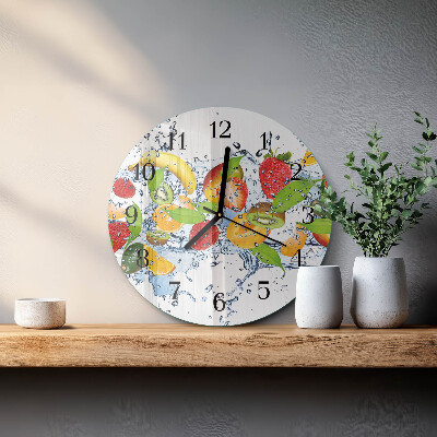 Round wall clock Fruit Water