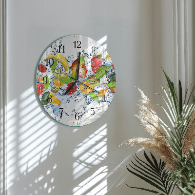 Round wall clock Fruit Water