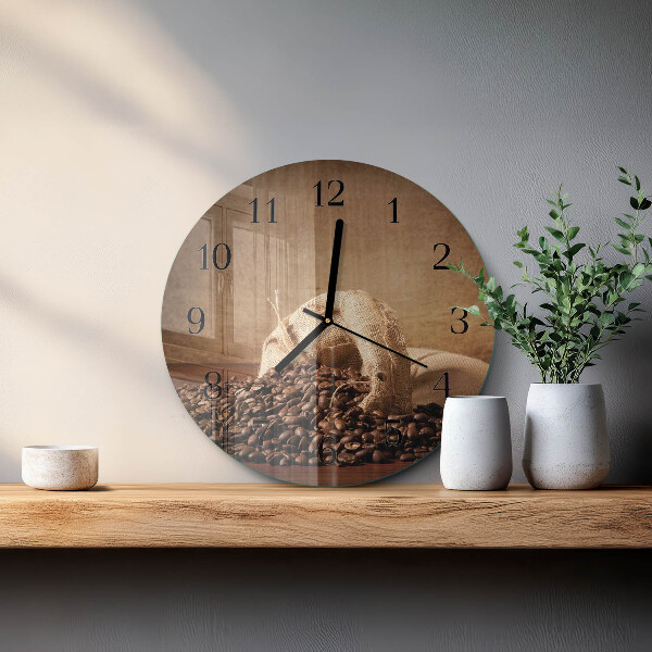 Round wall clock Coffee