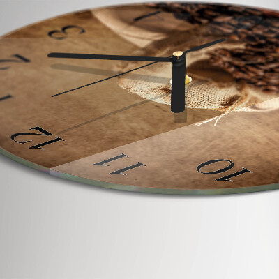 Round wall clock Coffee