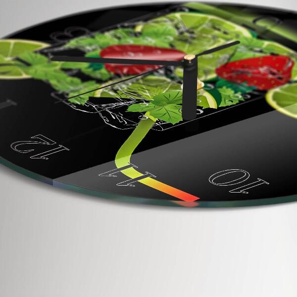 Round wall clock Strawberry and Lime