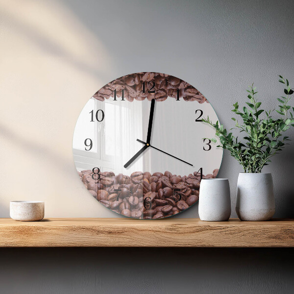 Round wall clock Coffee Beans