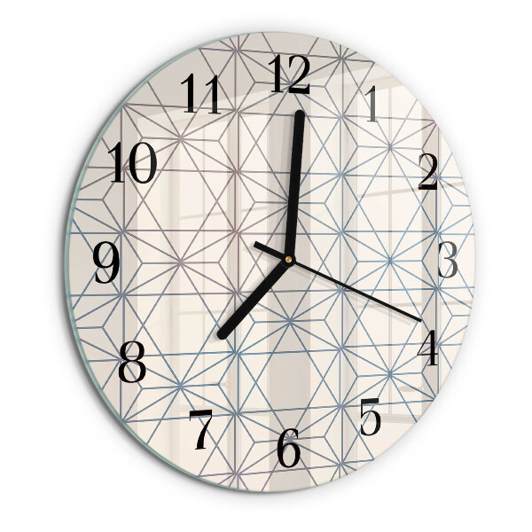 Round wall clock Geometric pattern