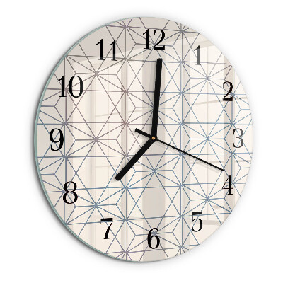 Round wall clock Geometric pattern