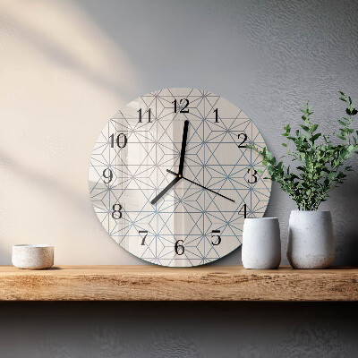 Round wall clock Geometric pattern