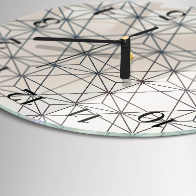 Round wall clock Geometric pattern