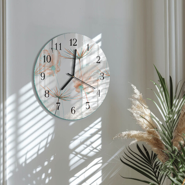 Round wall clock Dandelions