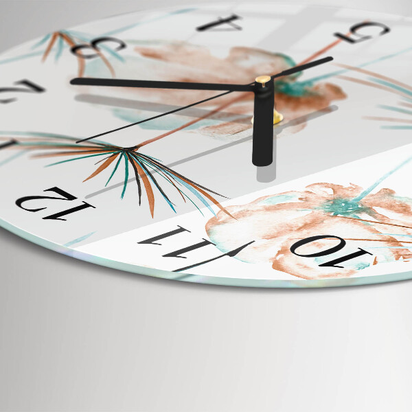 Round wall clock Dandelions