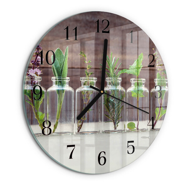 Round wall clock Herbs