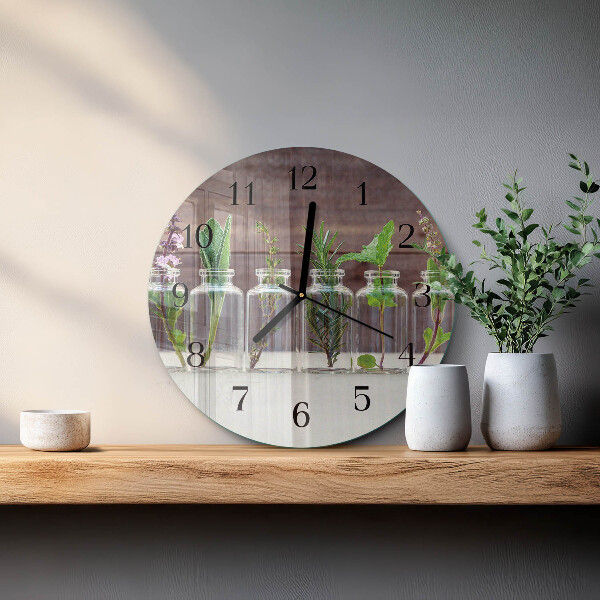 Round wall clock Herbs