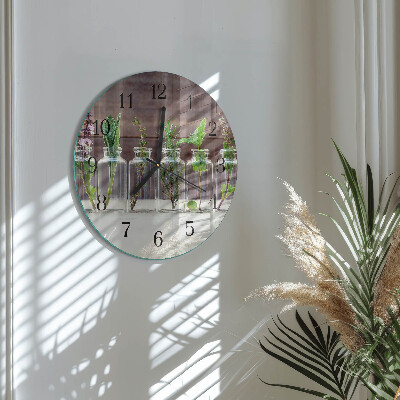 Round wall clock Herbs