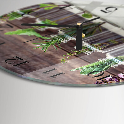 Round wall clock Herbs