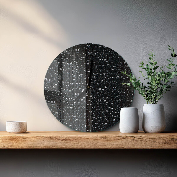 Round wall clock Drops of Water
