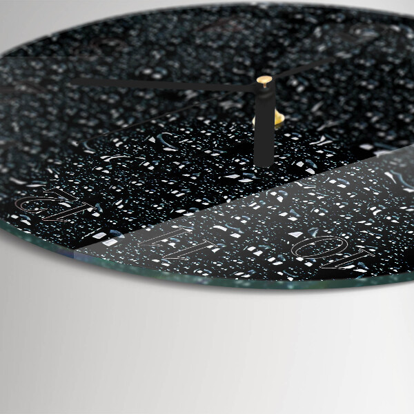 Round wall clock Drops of Water