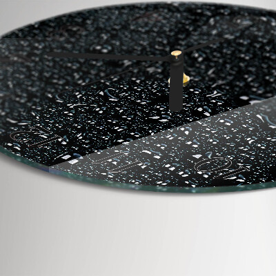 Round wall clock Drops of Water