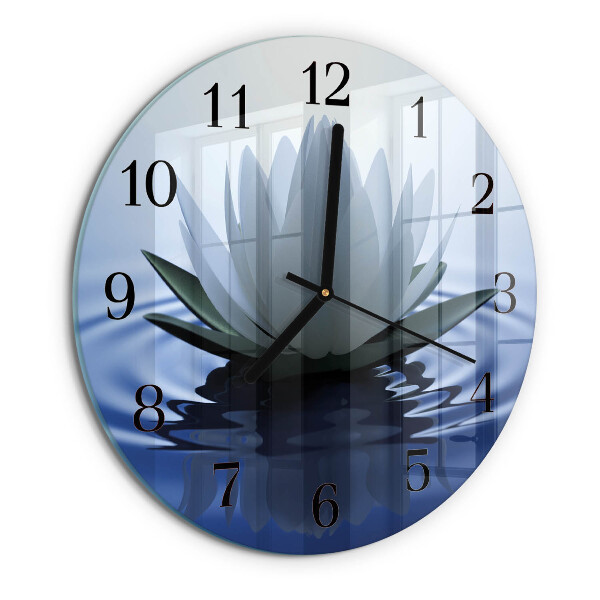 Round wall clock Water lily