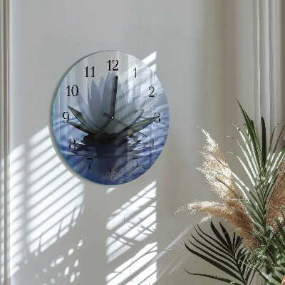 Round wall clock Water lily