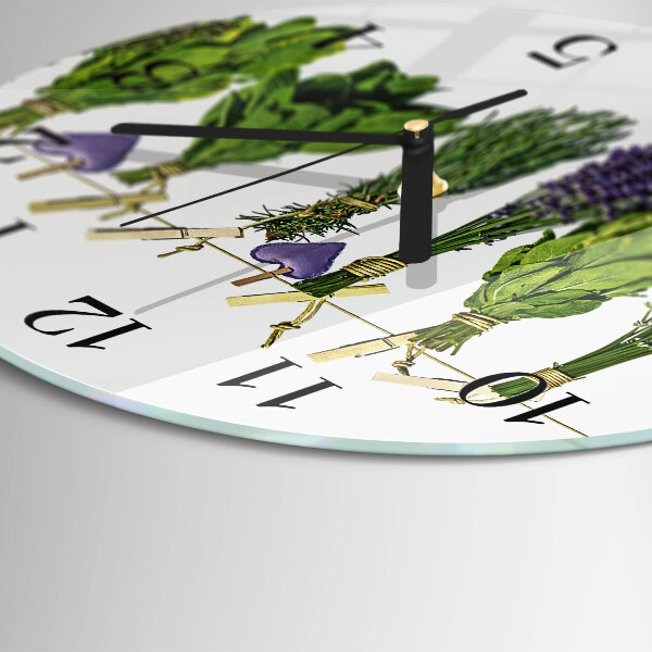 Round wall clock Herbs