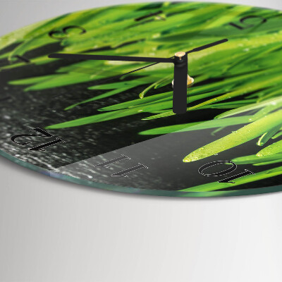 Round wall clock Grass