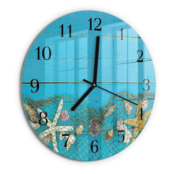 Round wall clock Sea treasures