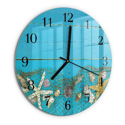 Round wall clock Sea treasures