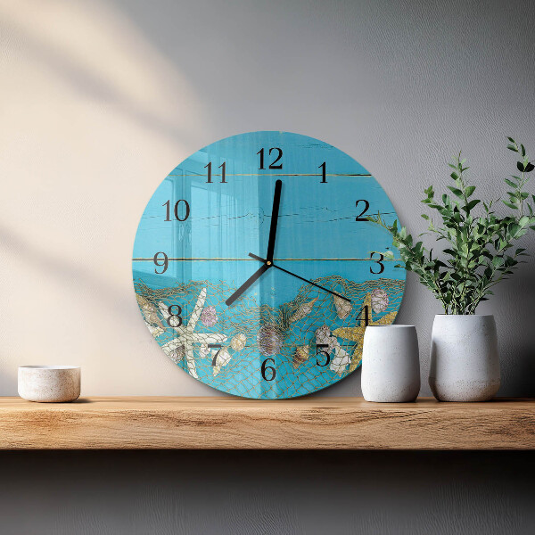 Round wall clock Sea treasures