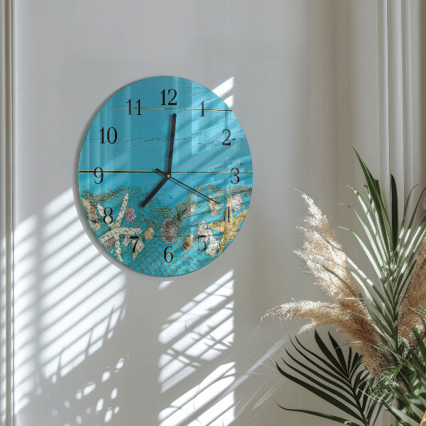 Round wall clock Sea treasures