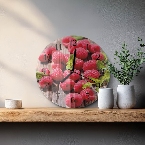 Round wall clock Raspberries