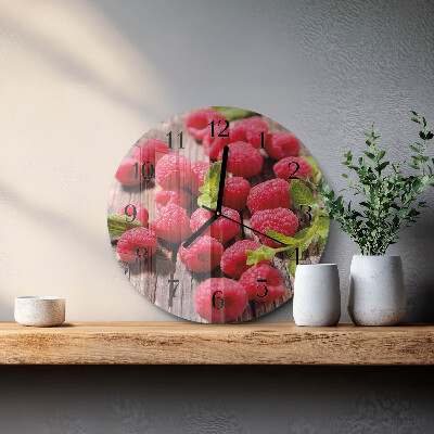 Round wall clock Raspberries