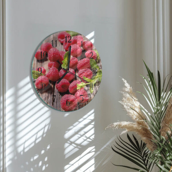 Round wall clock Raspberries