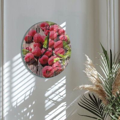 Round wall clock Raspberries