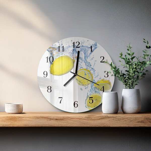 Round wall clock Lemons