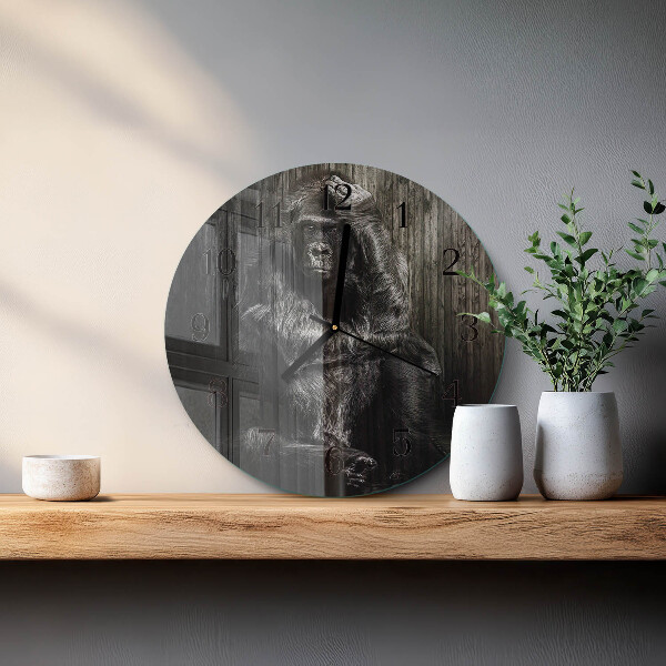 Round wall clock Gorilla