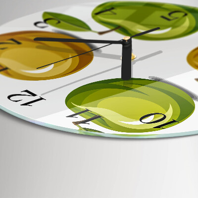 Round wall clock Apples