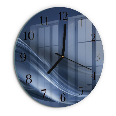 Round wall clock Blue waves