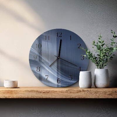 Round wall clock Blue waves