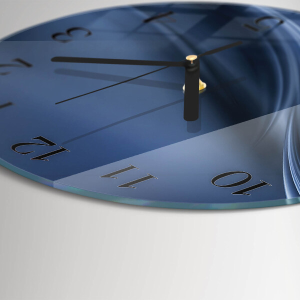 Round wall clock Blue waves