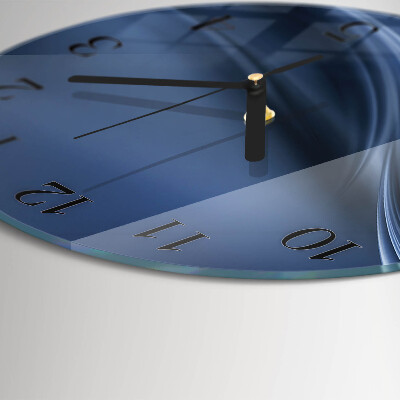 Round wall clock Blue waves