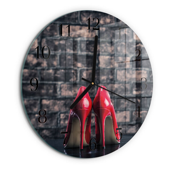 Round wall clock Red high heels