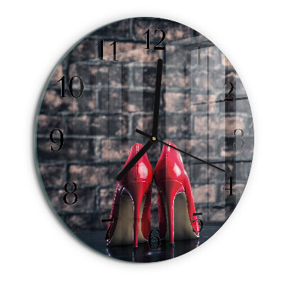 Round wall clock Red high heels