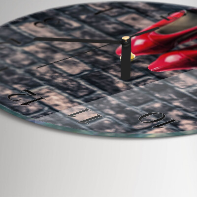 Round wall clock Red high heels