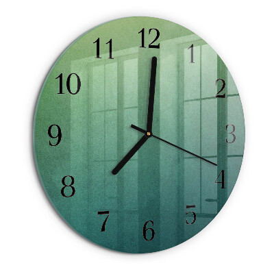 Round wall clock Green gradient