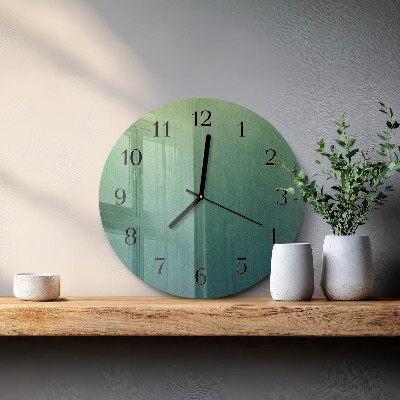 Round wall clock Green gradient