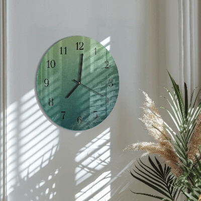 Round wall clock Green gradient