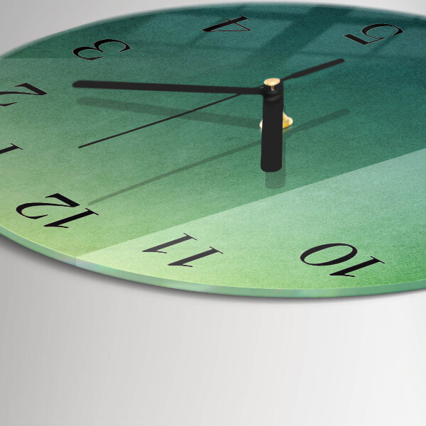 Round wall clock Green gradient