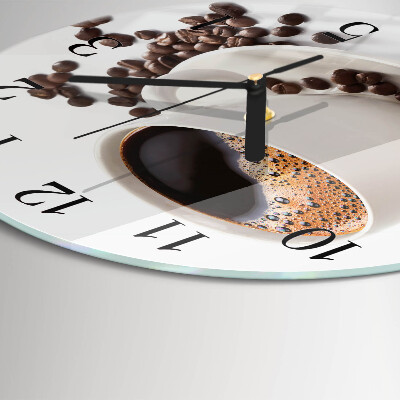 Round wall clock Cup of Coffee
