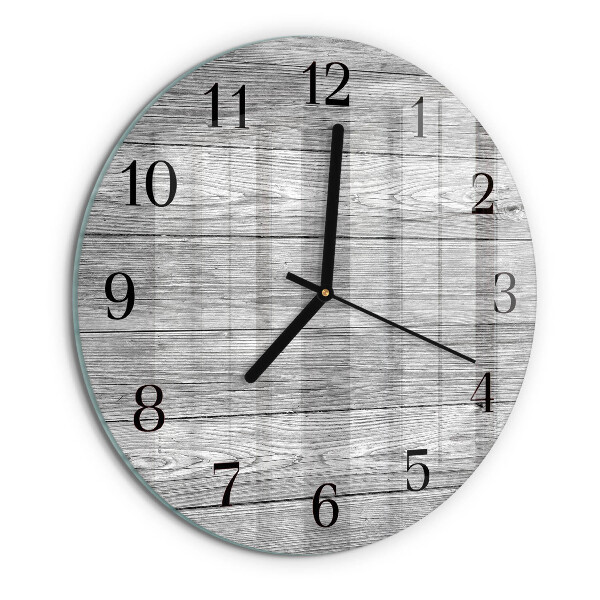 Round wall clock Gray wood