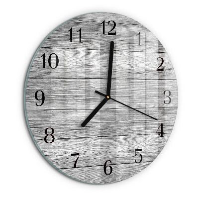 Round wall clock Gray wood