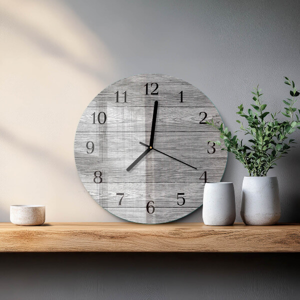 Round wall clock Gray wood