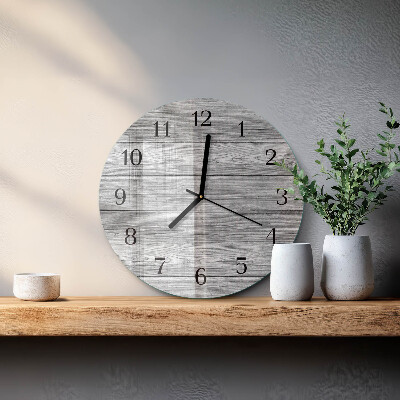 Round wall clock Gray wood
